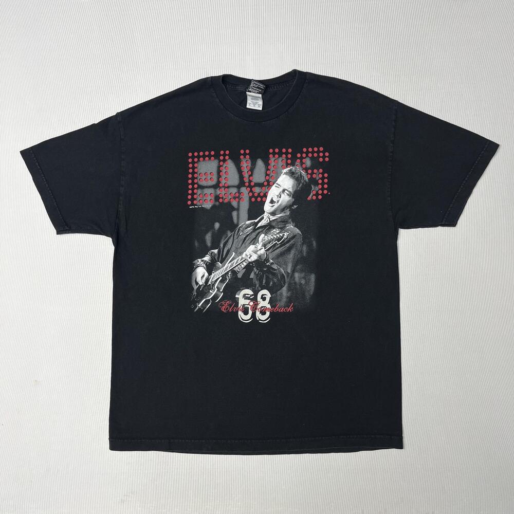 Elvis Presley 68 Comeback Shirt Mens XL Black Trinity Apparel Graphic Tee Music